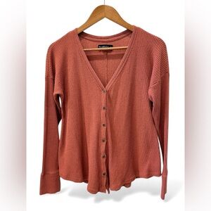 Abercrombie & Fitch Soft & Cozy Rust Ribbed Cardigan Size S